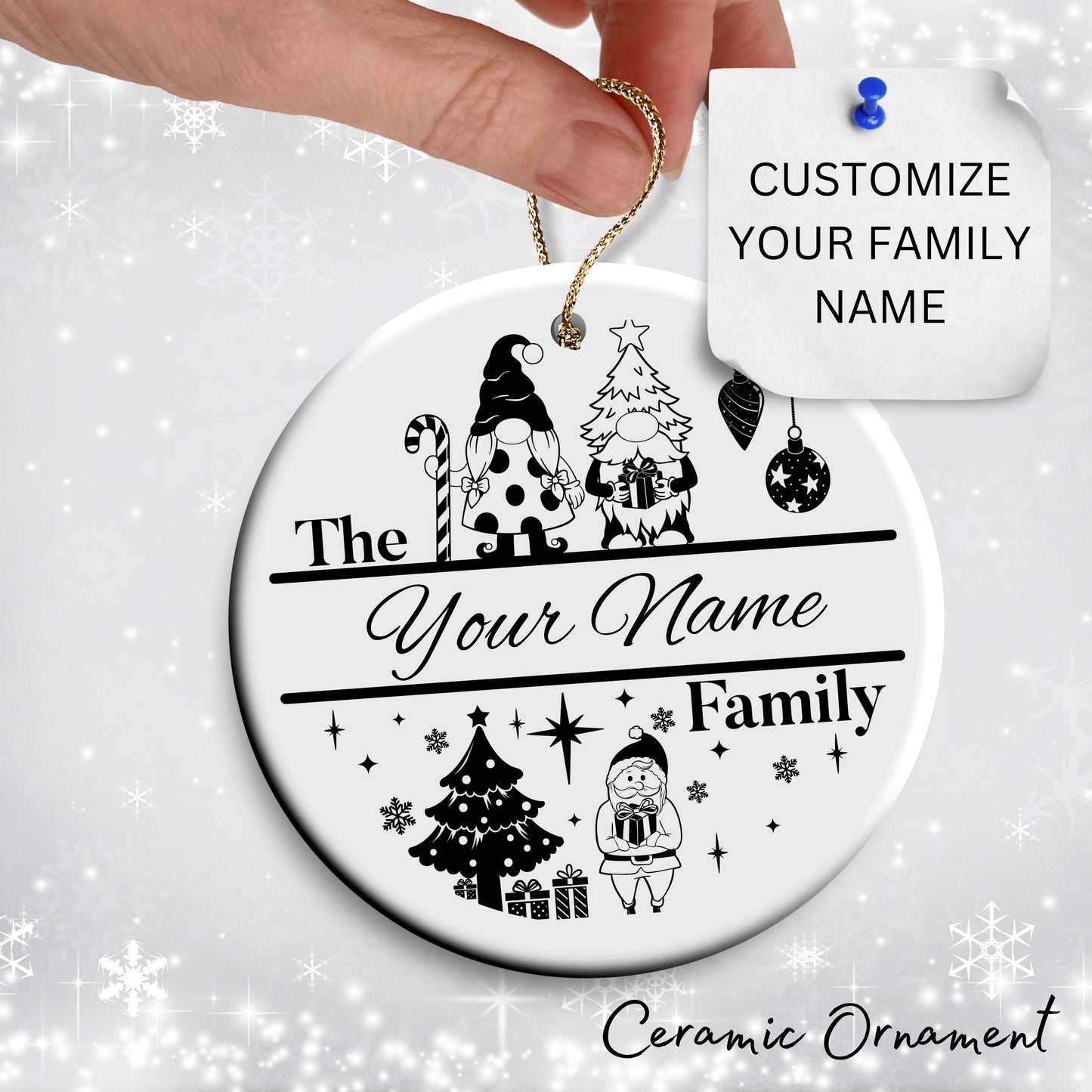 Christmas FAMILY Ceramic Ornaments 37-02