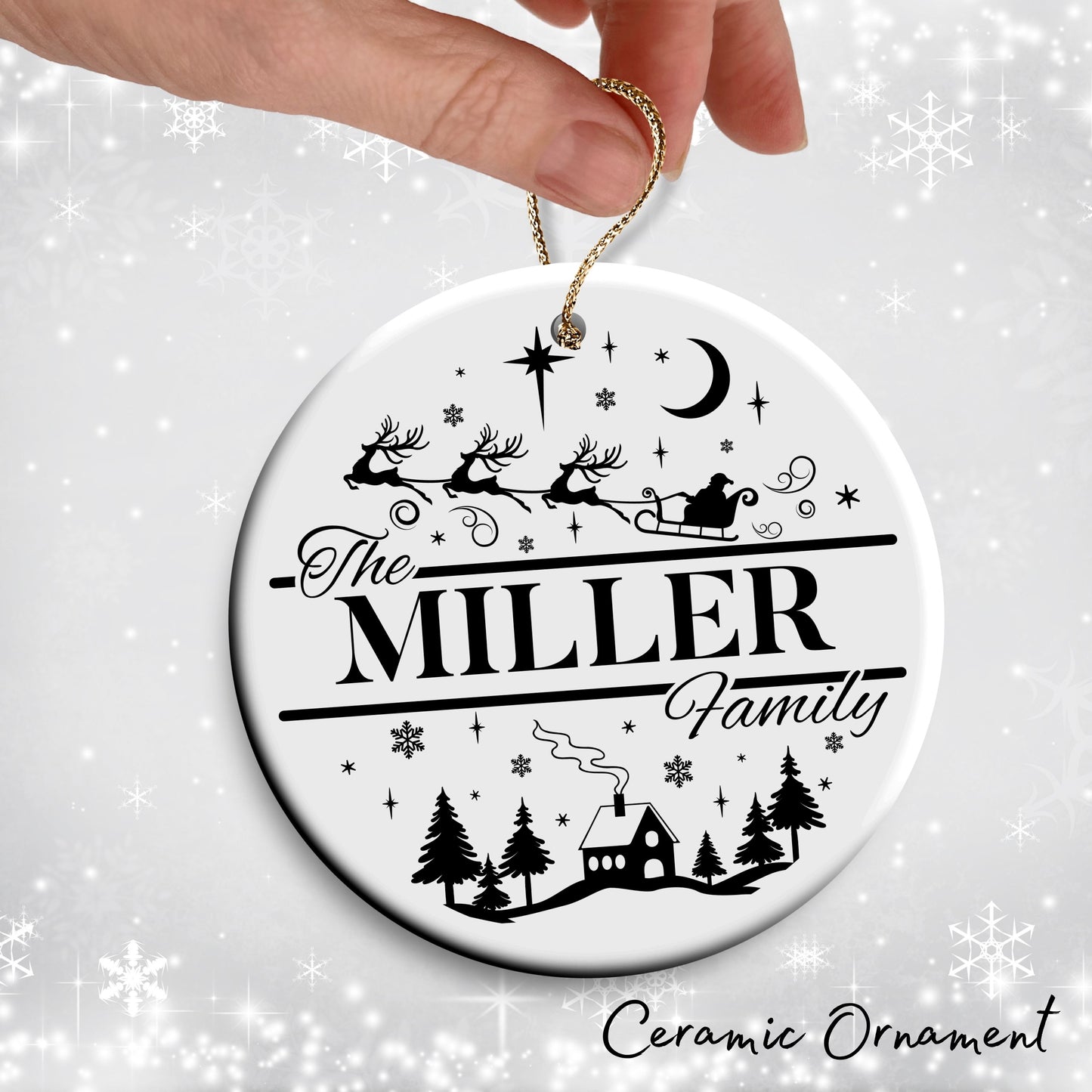 Christmas FAMILY Ceramic Ornaments 37-04