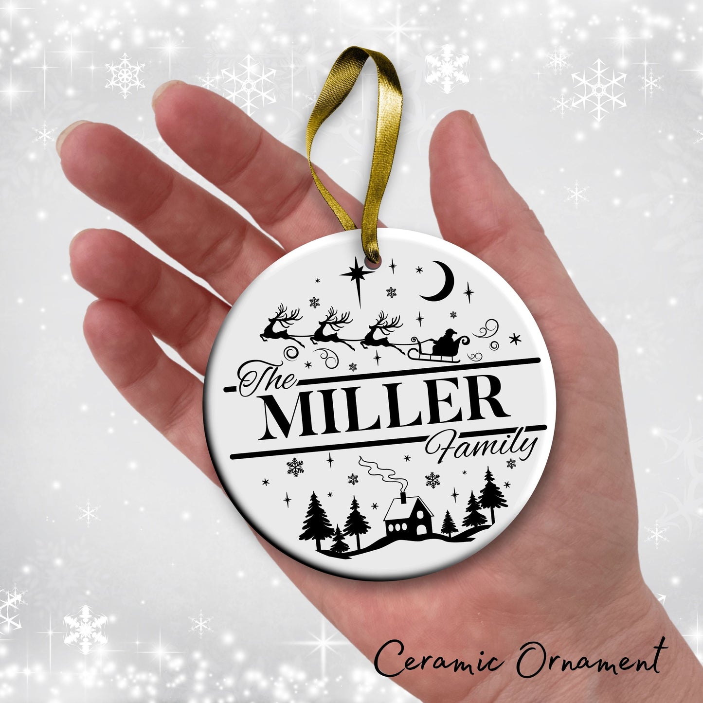 Christmas FAMILY Ceramic Ornaments 37-04