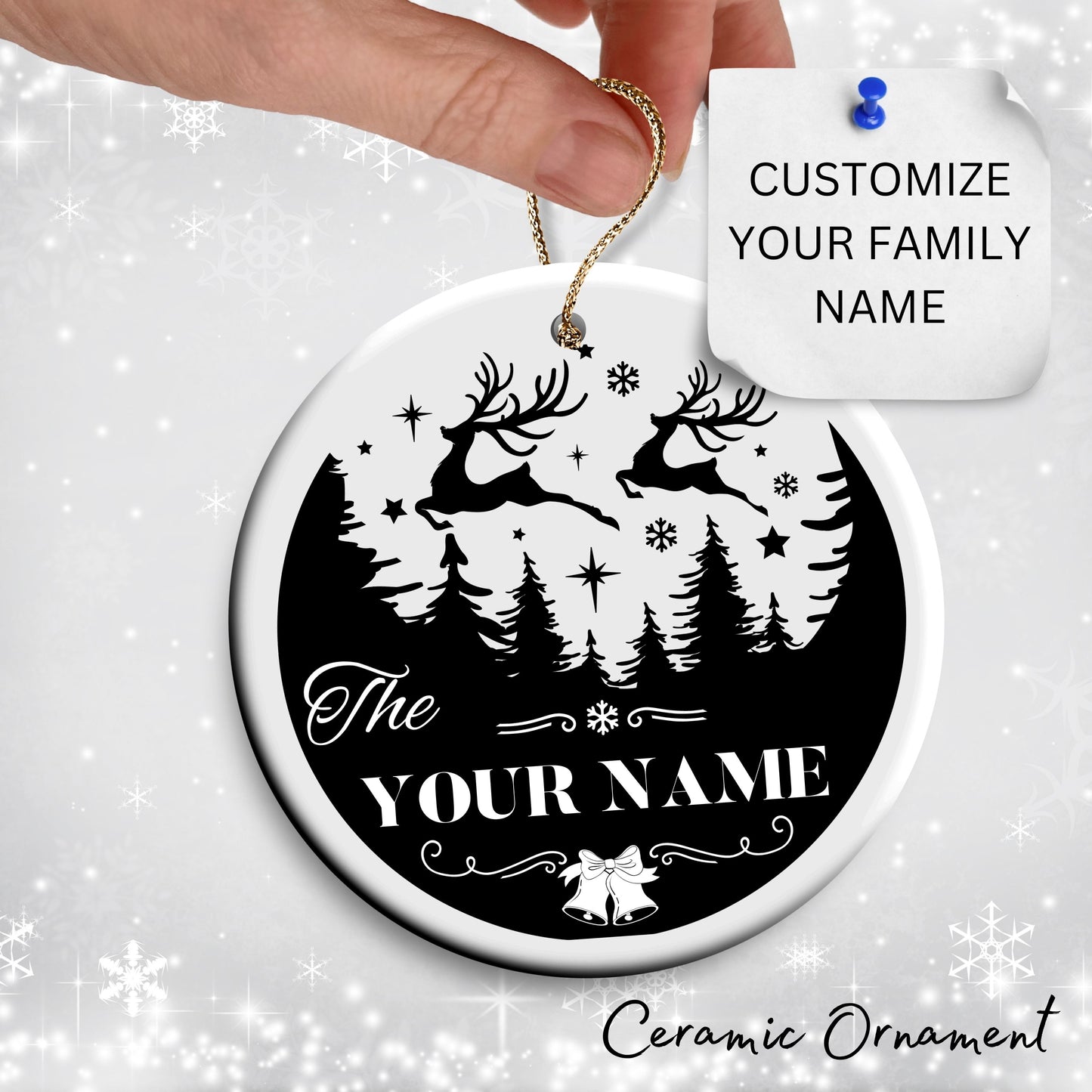 Christmas FAMILY Ceramic Ornaments 37-05