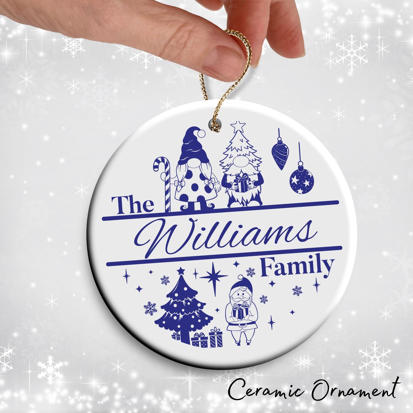 Christmas FAMILY Ceramic Ornaments 37-07