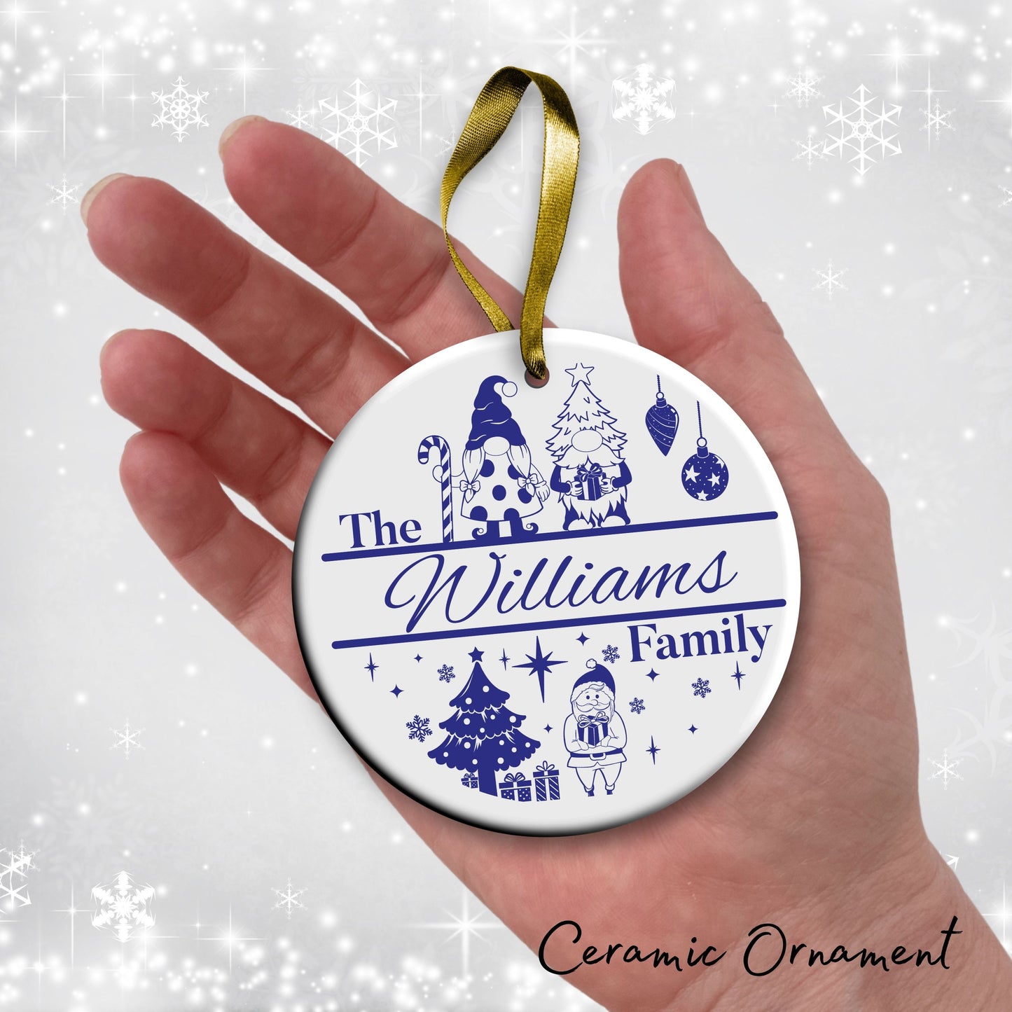 Christmas FAMILY Ceramic Ornaments 37-07