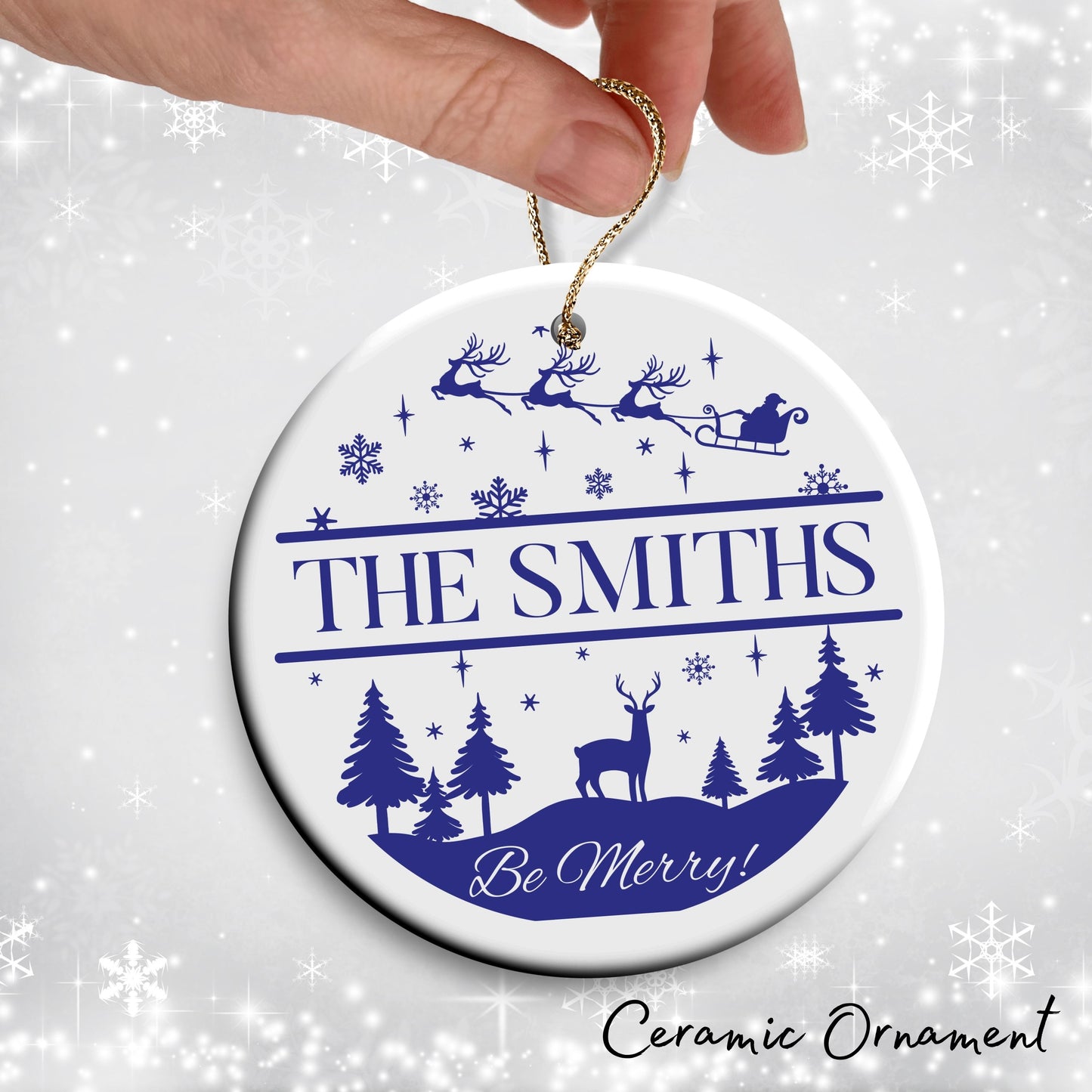 Christmas FAMILY Ceramic Ornaments 37-08