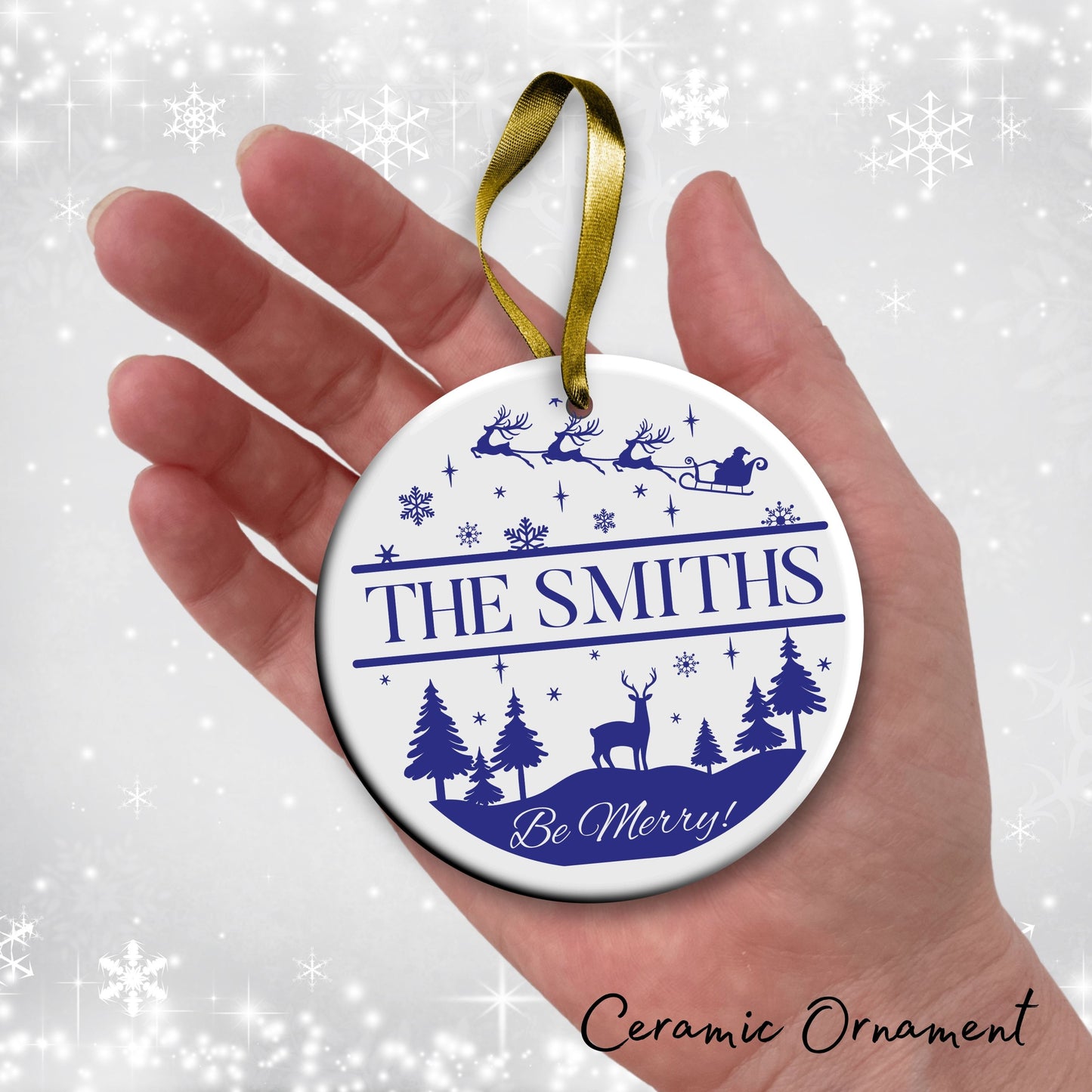 Christmas FAMILY Ceramic Ornaments 37-08
