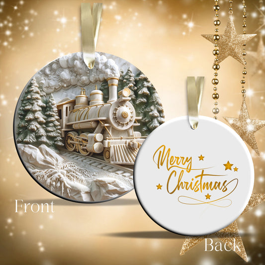 Christmas Train Ceramic Ornaments 34-09