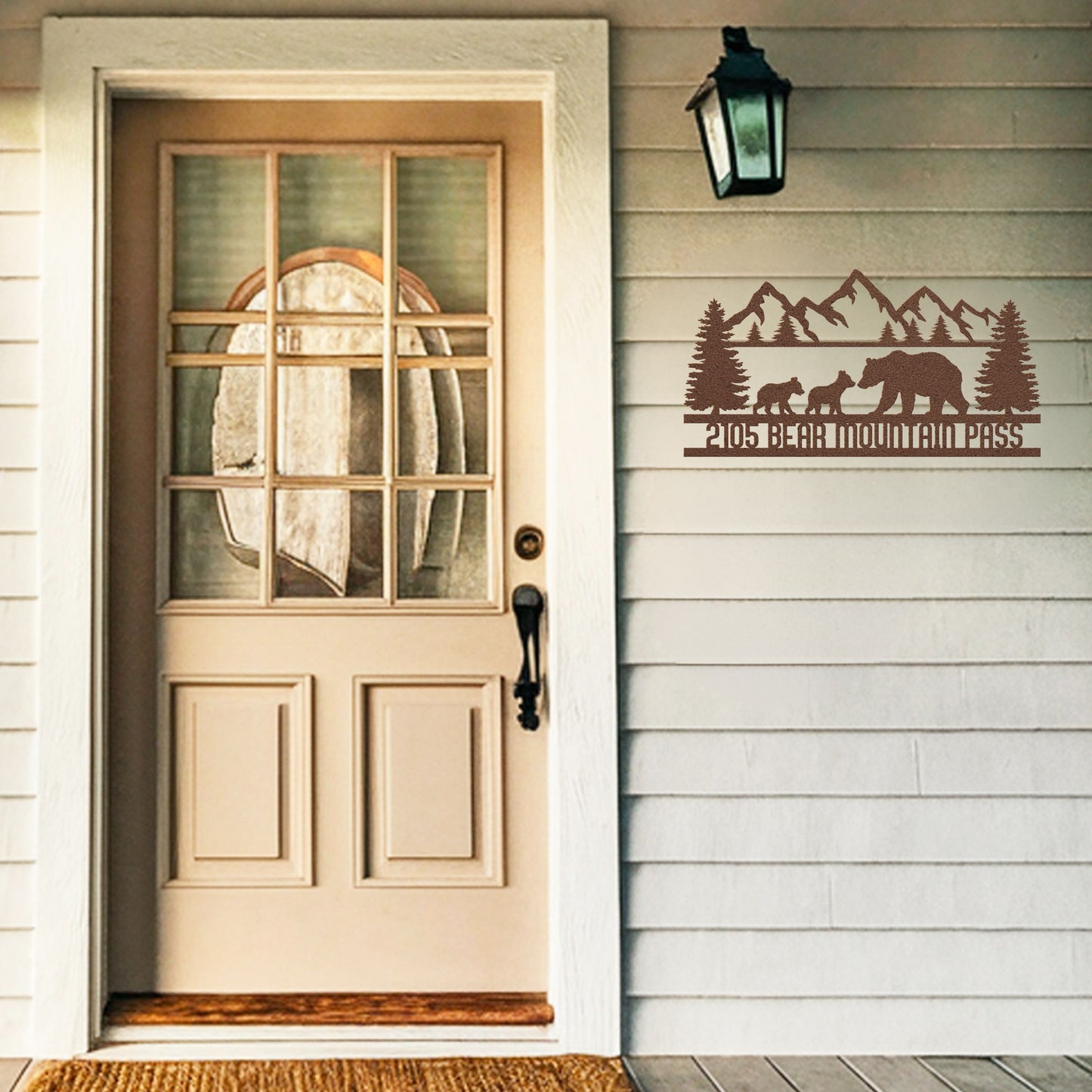 Bear Mountain Pass Address Sign