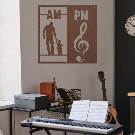 Dad by Day - Musician by Night Metal Sign