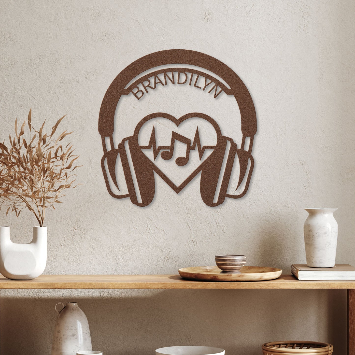 Groovy Music Headphones - Metal Sign