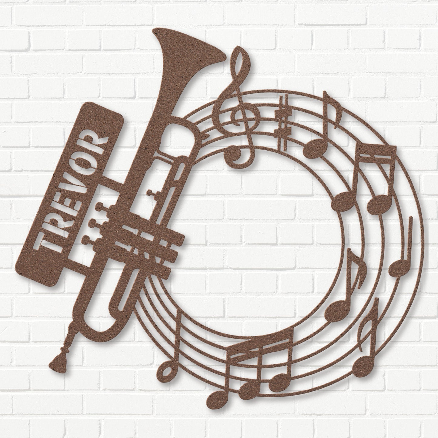 Musical Trumpet Notes - Metal Sign