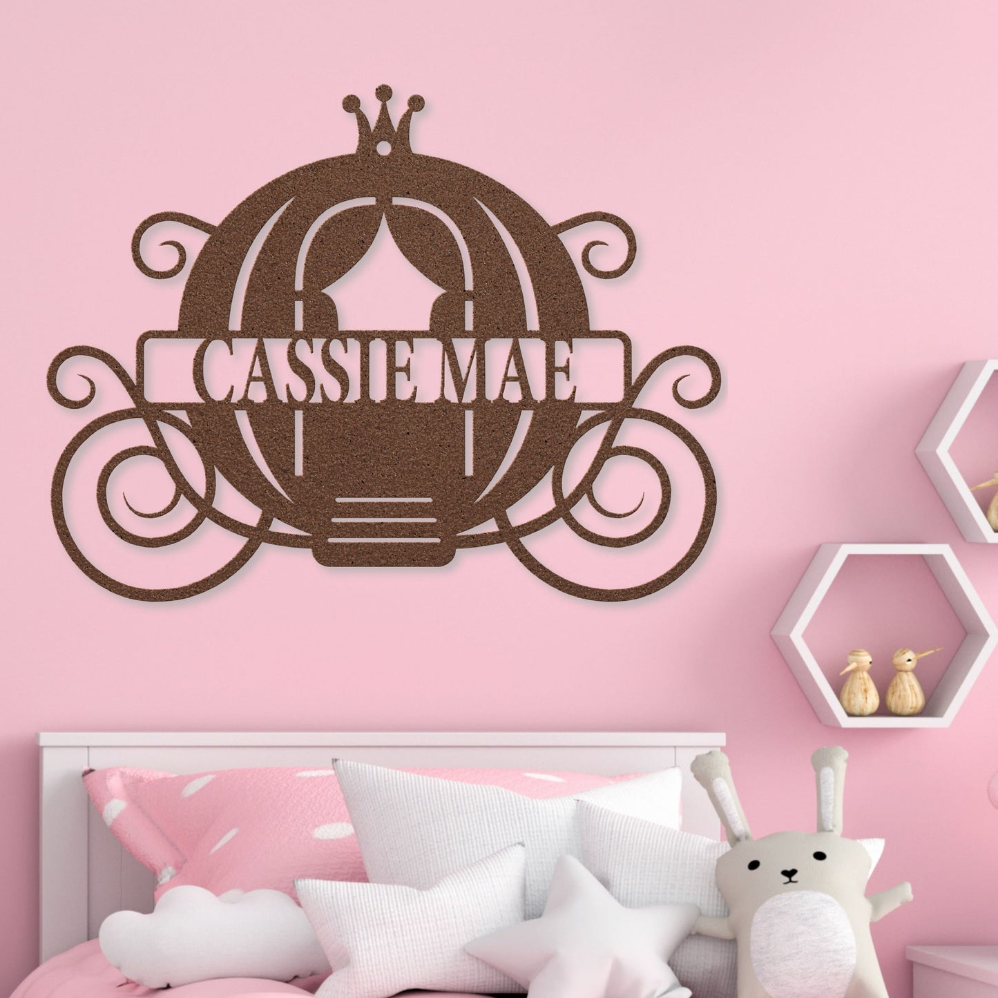 Princess Carriage Metal Wall Art - Personalized