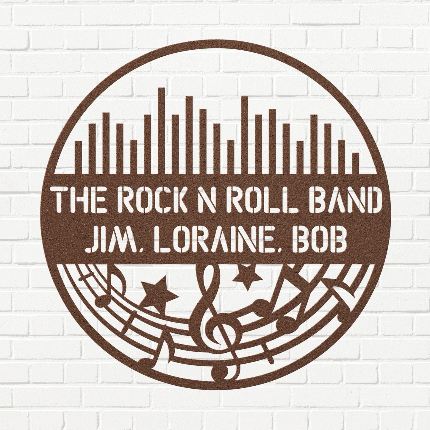 Keyboard Music Rock n Roll Band - Metal Sign