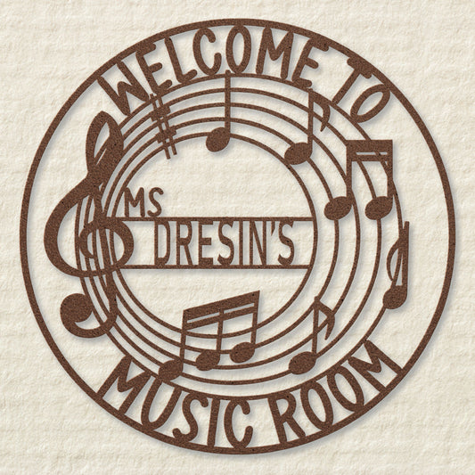 Welcome to My Music Room Metal Sign MS