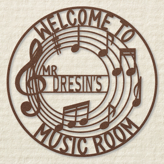 Welcome to My Music Room Metal Sign MR