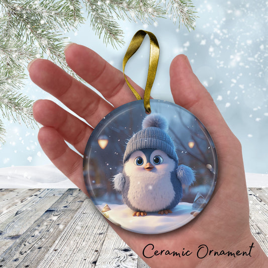 Cute Baby Penguin Animal Ceramic Ornament 153-05