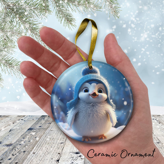 Cute Baby Penguin Animal Ceramic Ornament 153-06