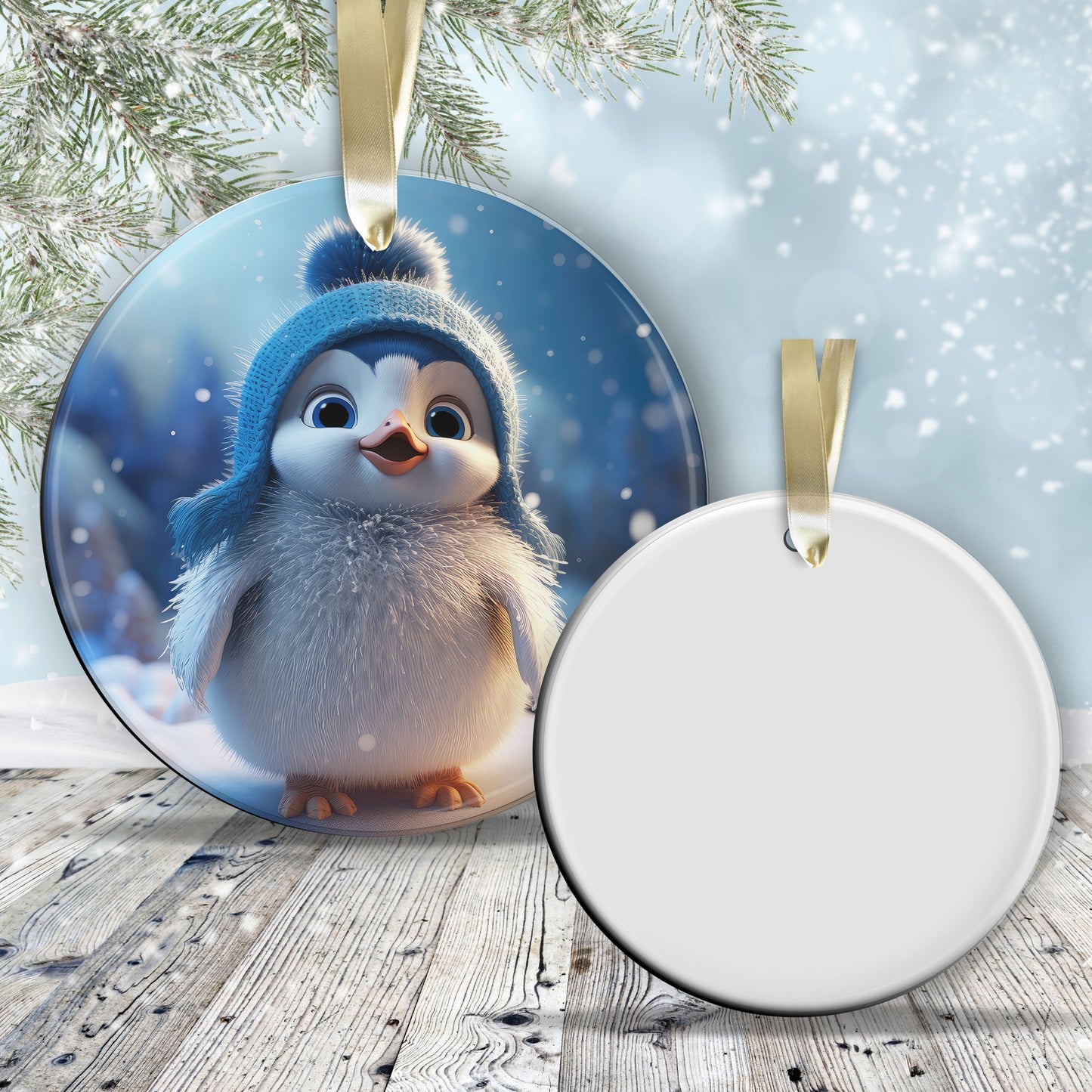 Cute Baby Penguin Animal Ceramic Ornament 153-06