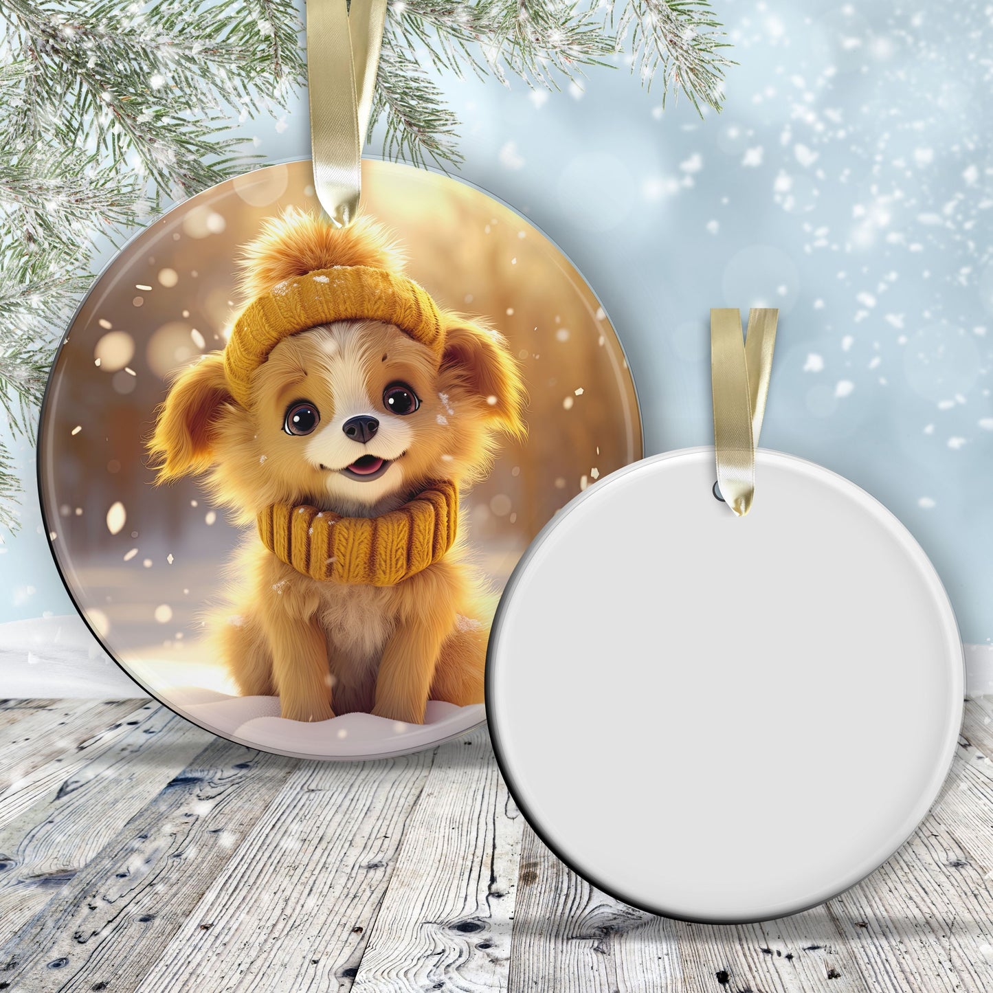 Cute Baby Puppy Animal Ceramic Ornament 153-08