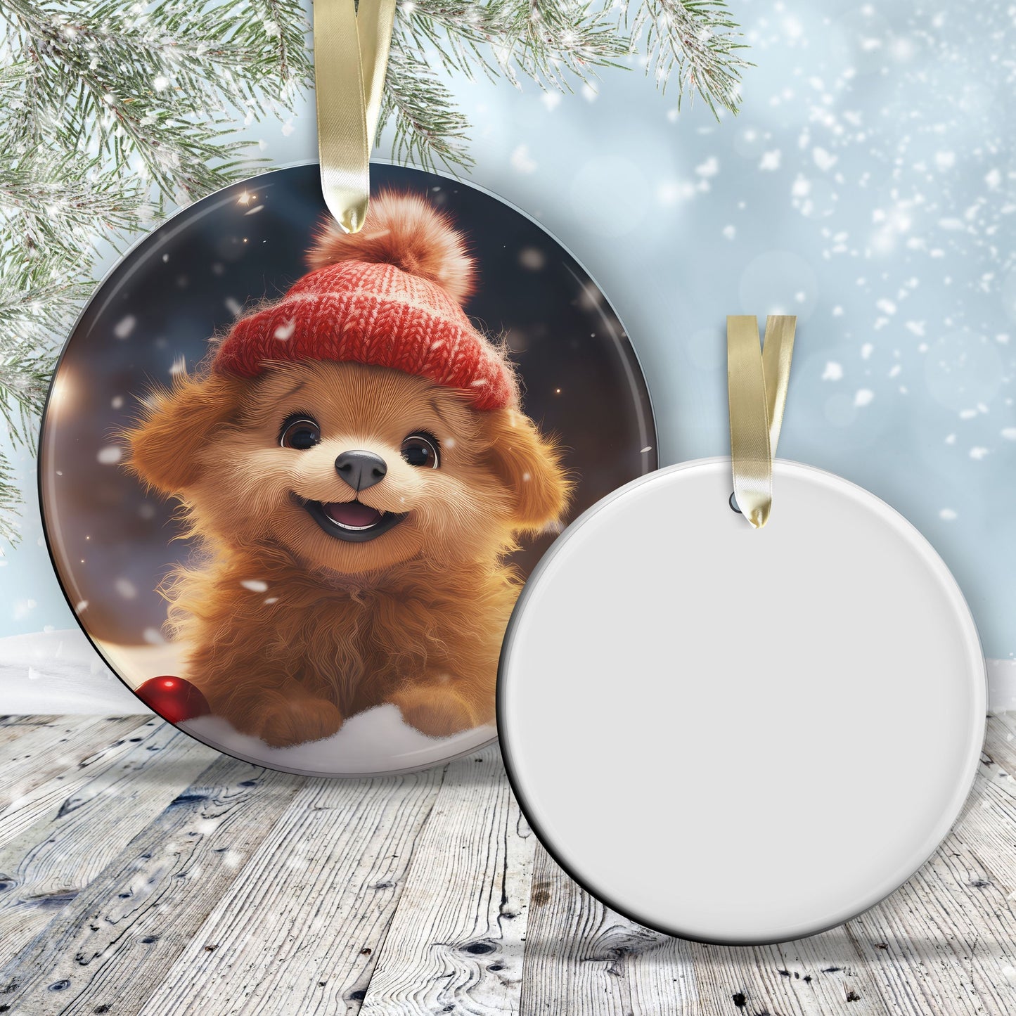 Cute Baby Puppy Animal Ceramic Ornament 153-10
