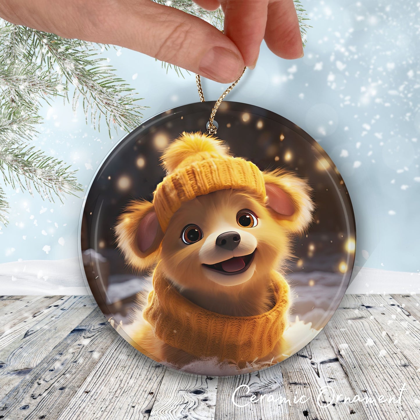 Cute Baby Puppy Animal Ceramic Ornament 153-12