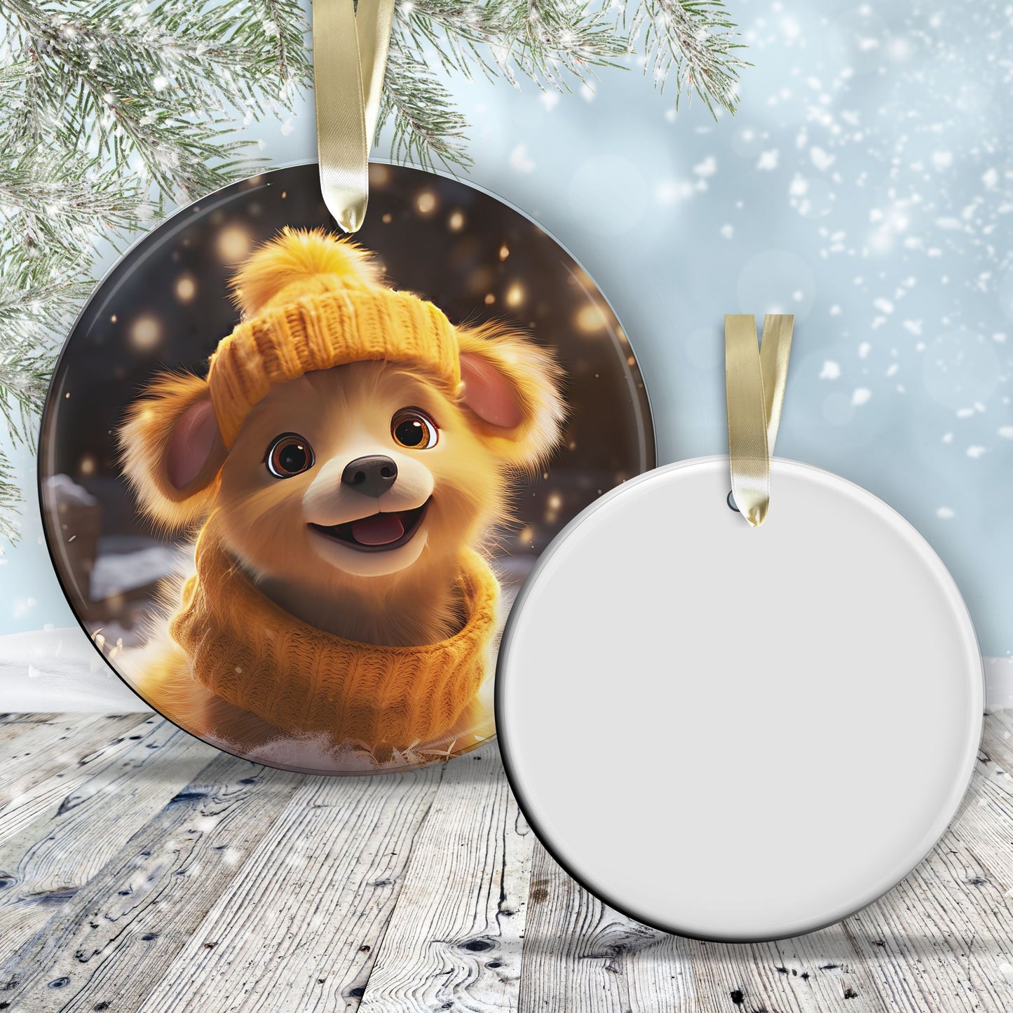 Cute Baby Puppy Animal Ceramic Ornament 153-12