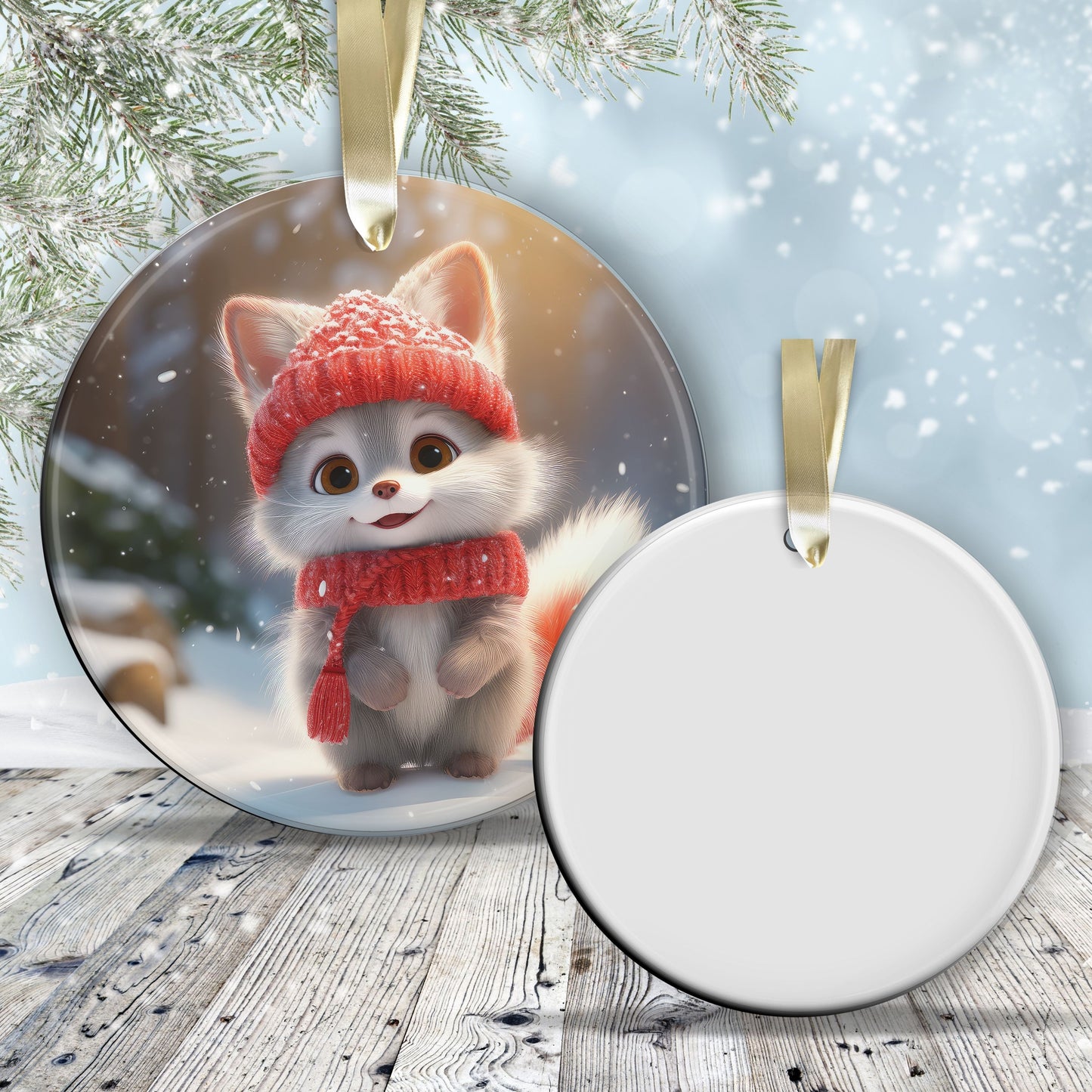 Cute Baby Kitty Animal Ceramic Ornament 153-13