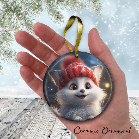 Cute Baby Kitty Animal Ceramic Ornament 153-15