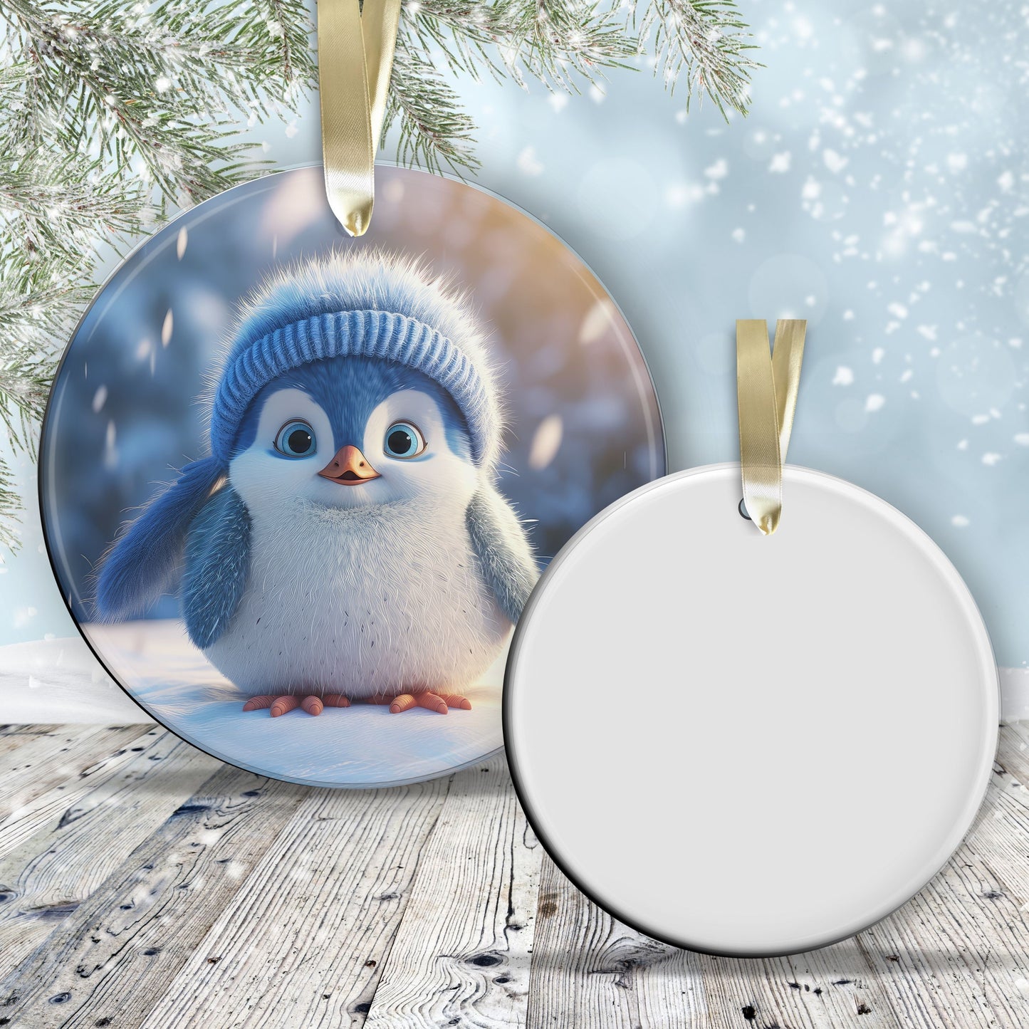 Cute Baby Penguin Animal Ceramic Ornament 153-21