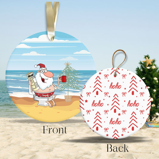 Funny Santa Christmas in July Ornament 77-01