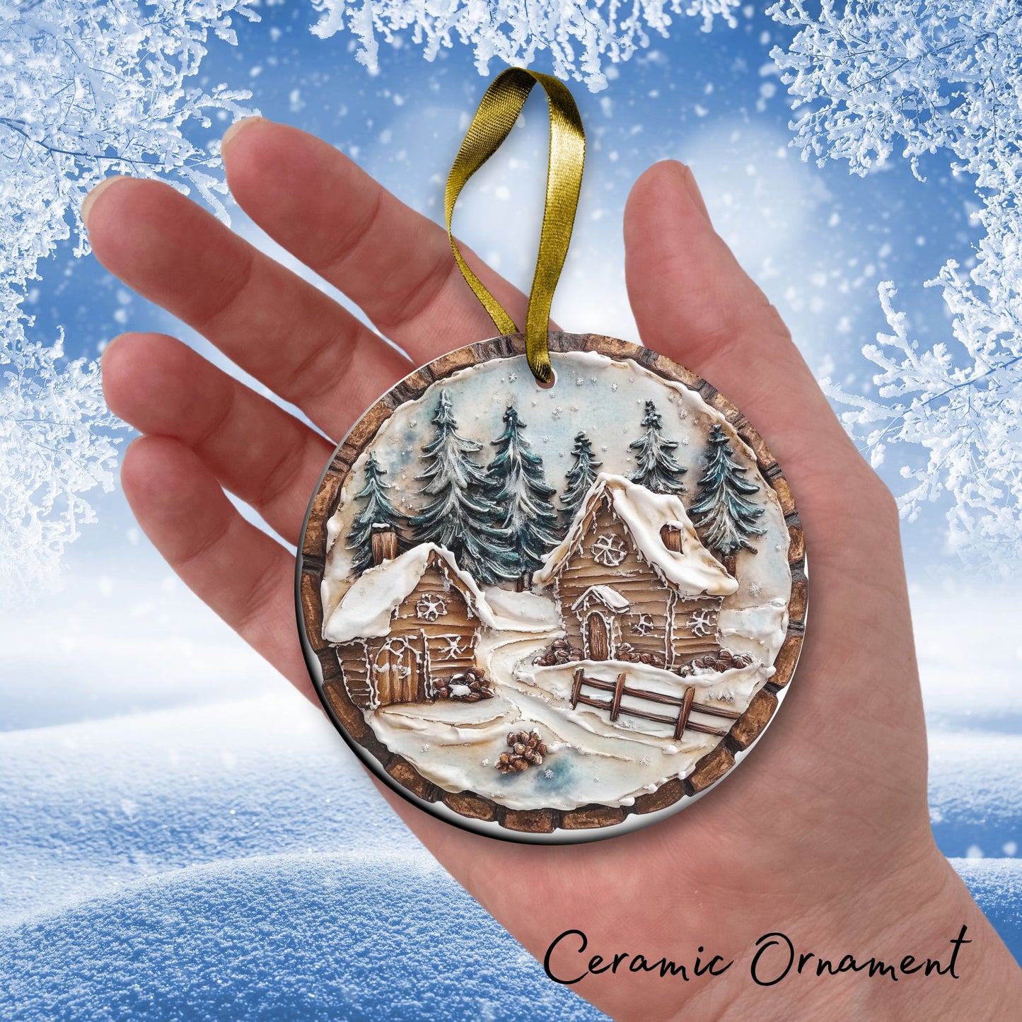 Farmhouse Ceramic Ornament 39-14