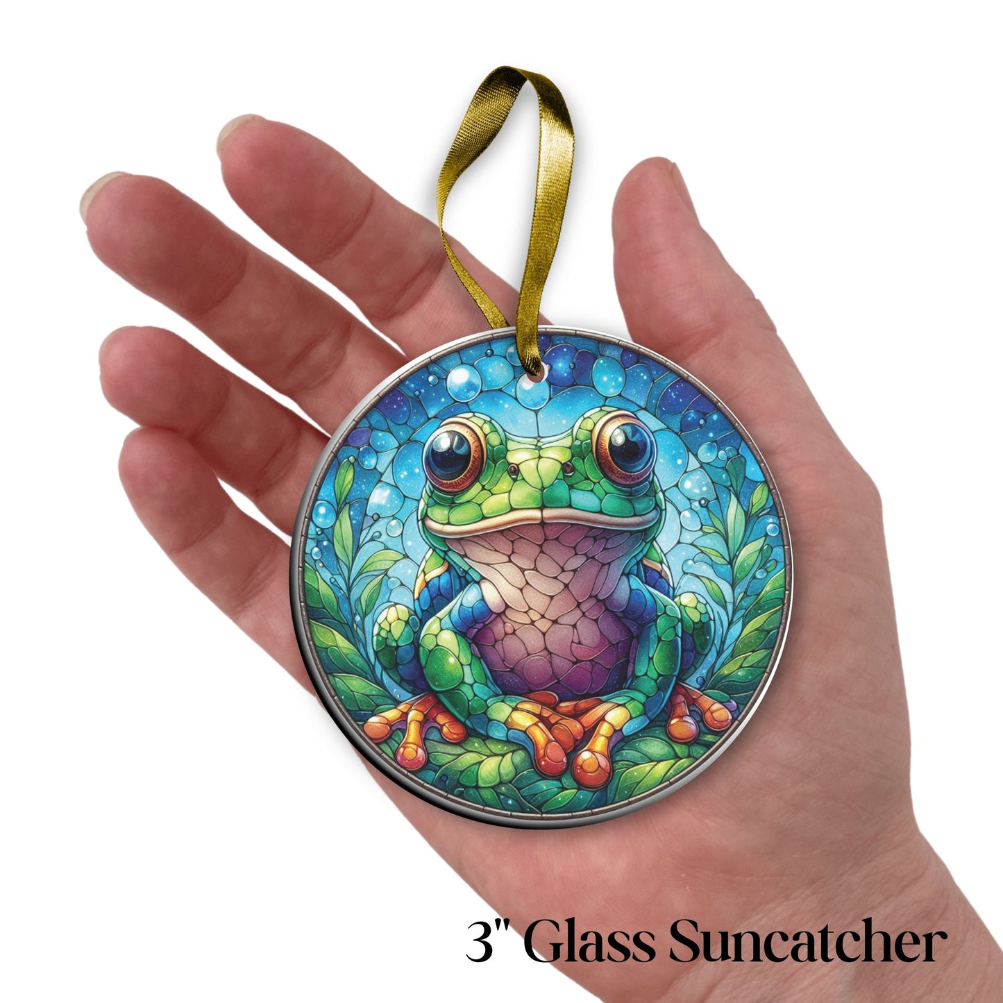Glass Suncatcher Stained Glass 137-17 Frog