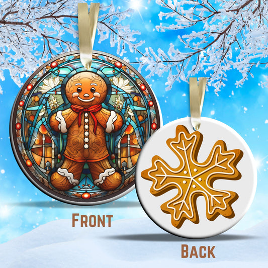Gingerbread Man Christmas Ceramic Ornament 15-27