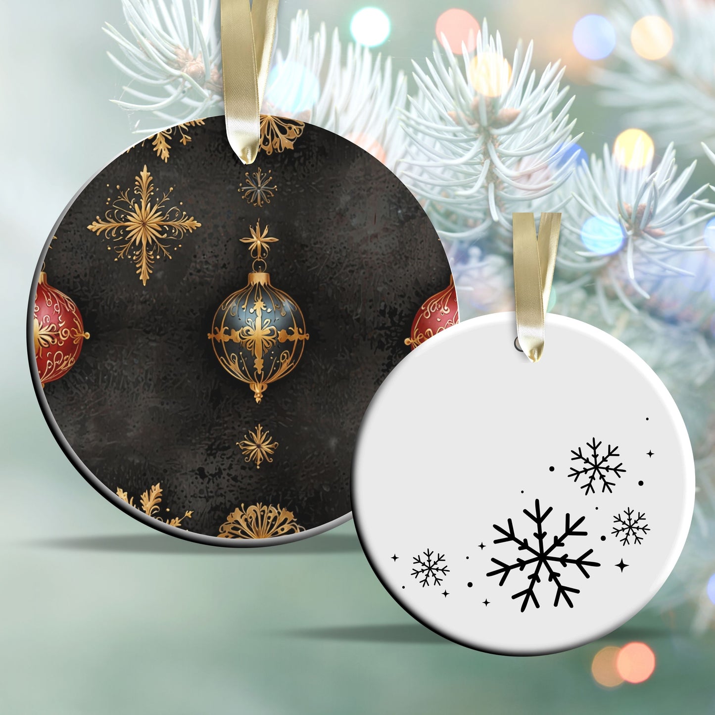 Gothic Christmas Decor Ceramic Ornament 64-11