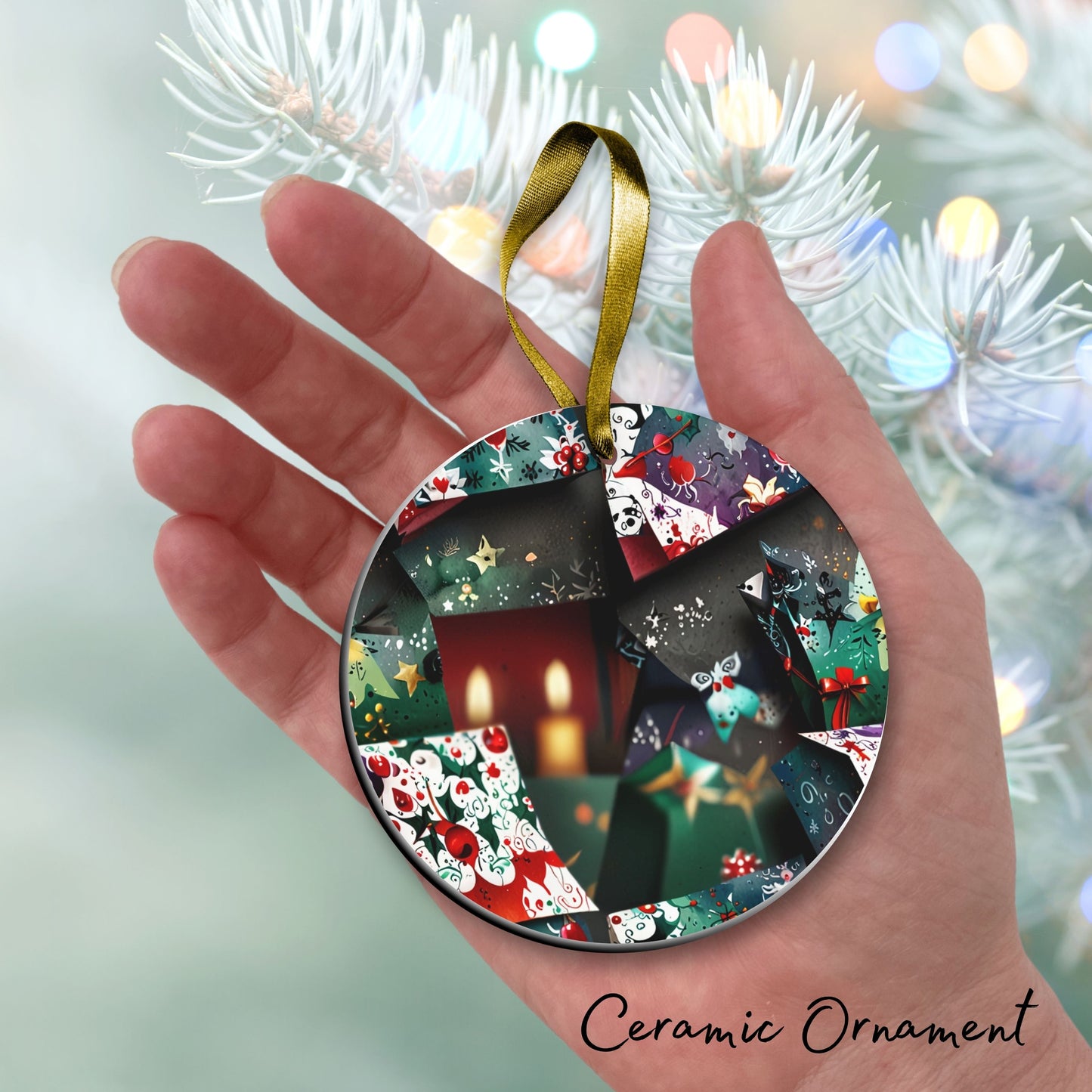 Gothic Christmas Decor Ceramic Ornament 64-15