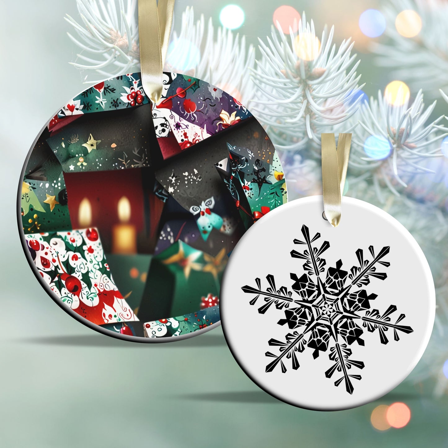 Gothic Christmas Decor Ceramic Ornament 64-15