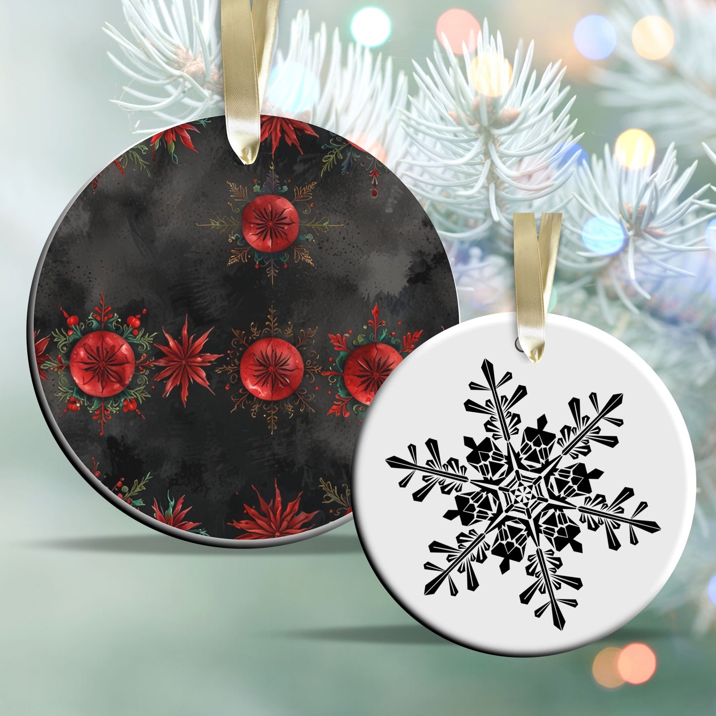 Gothic Christmas Decor Ceramic Ornament 64-17