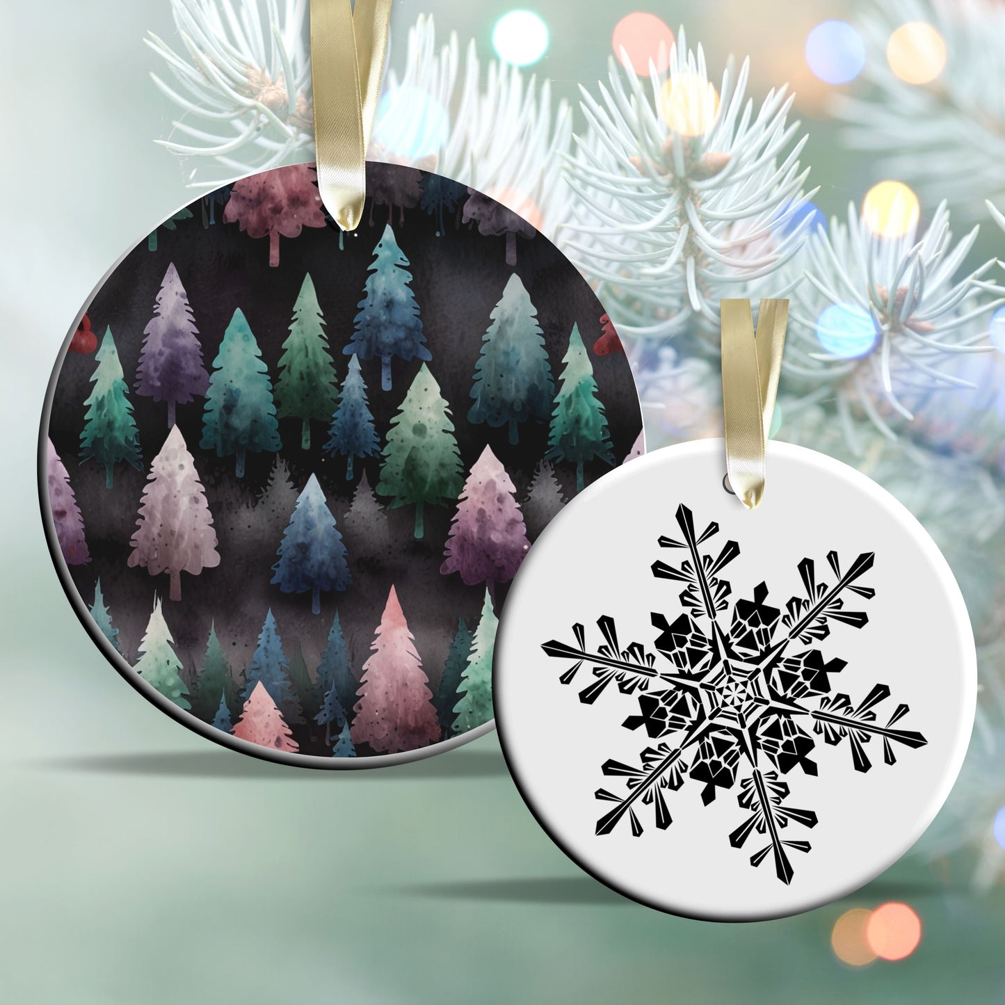 Gothic Christmas Decor Ceramic Ornament 64-18