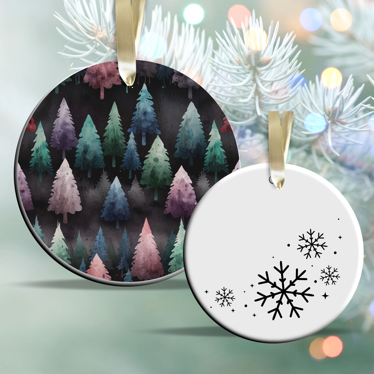 Gothic Christmas Decor Ceramic Ornament 64-18