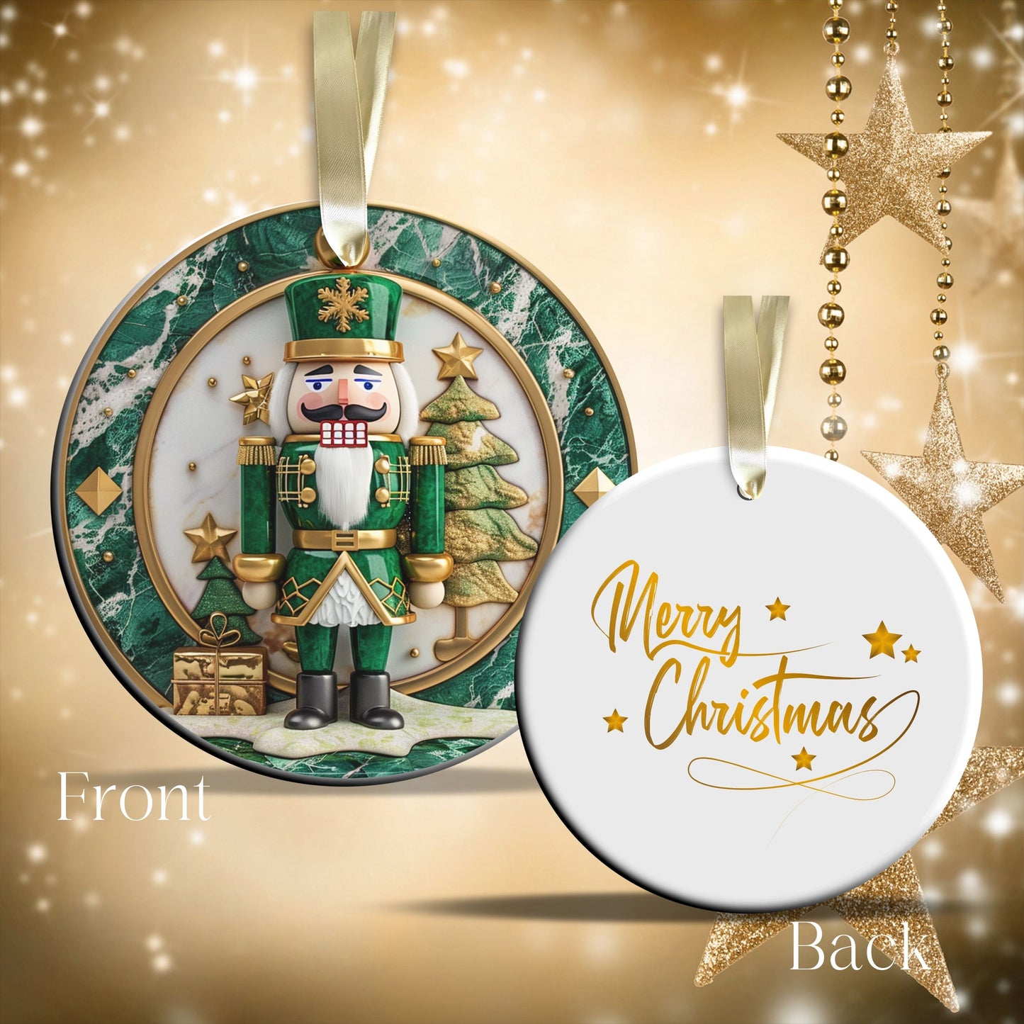 Christmas Nutcraker Ceramic Ornament 34-38