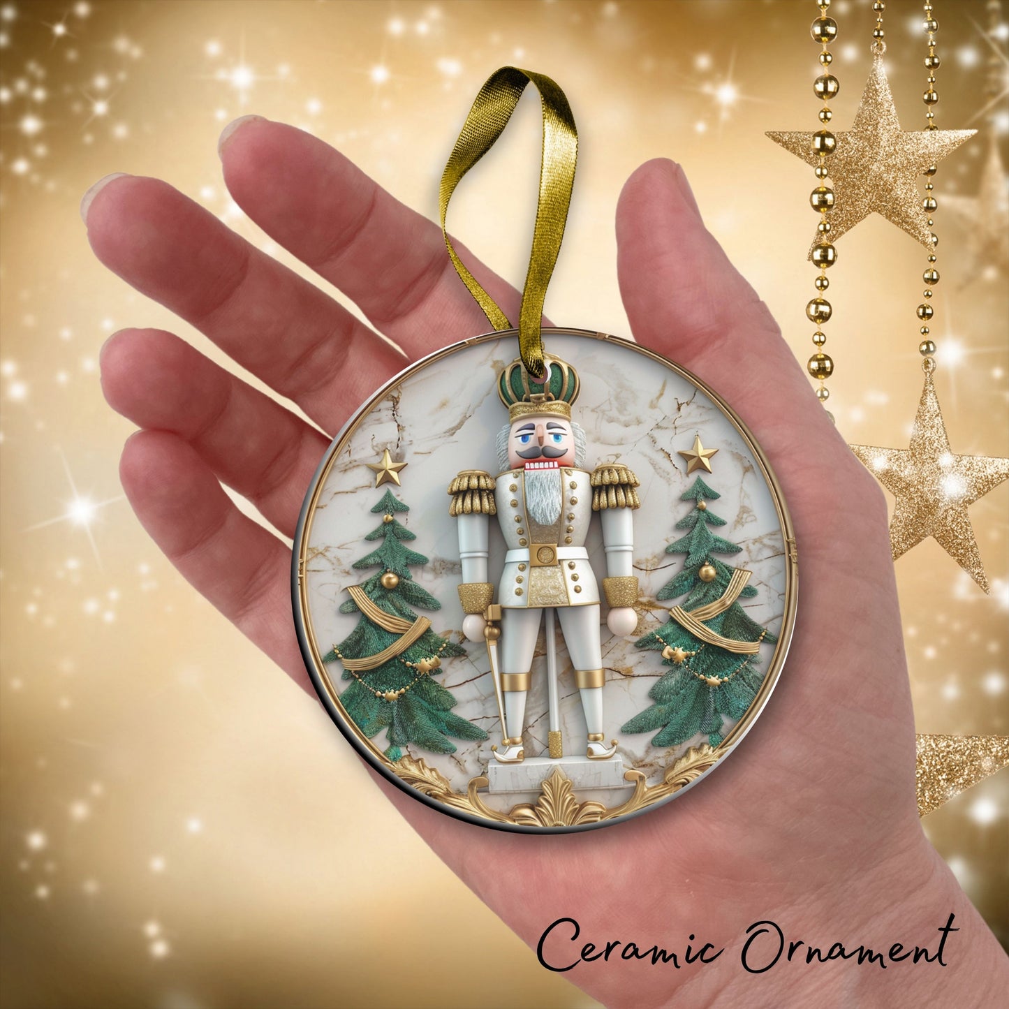 Christmas Nutcraker Ceramic Ornament 34-40