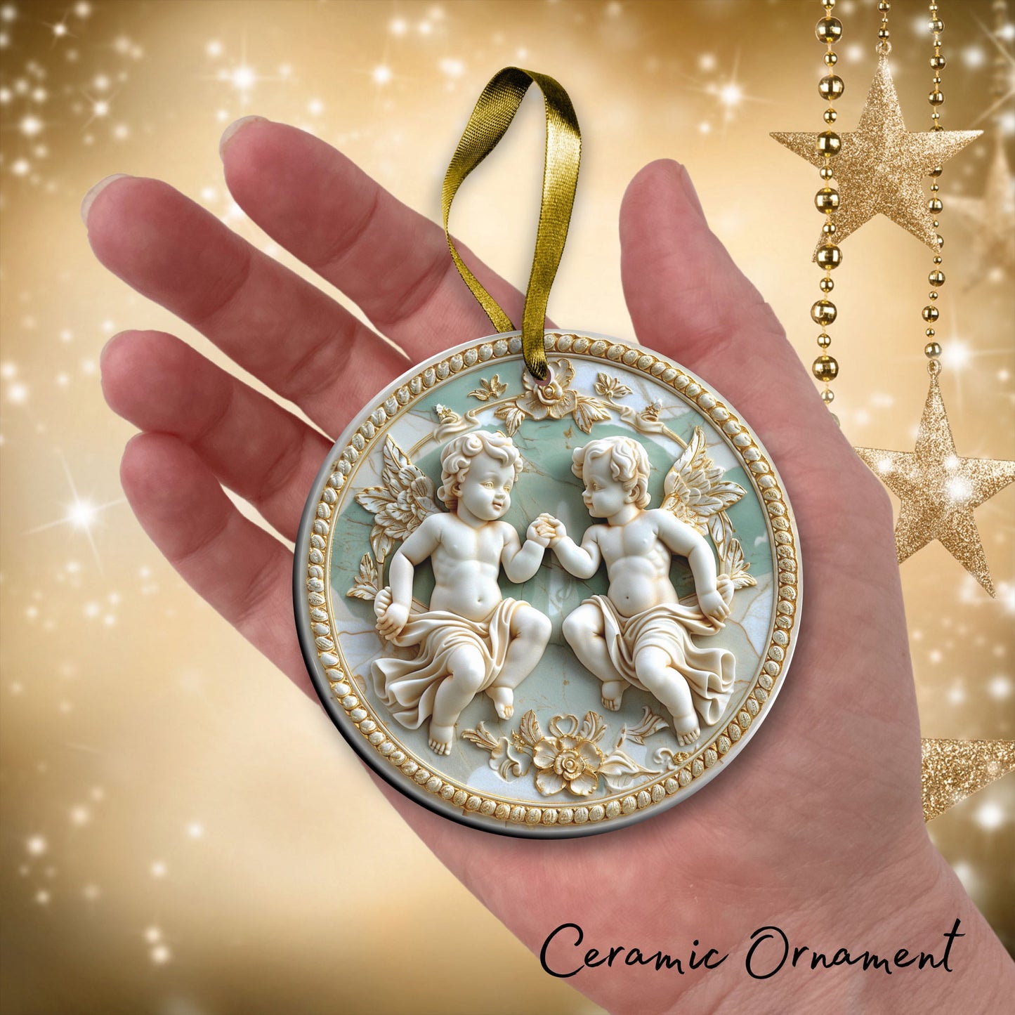 Christmas Angel Ceramic Ornament 34-42