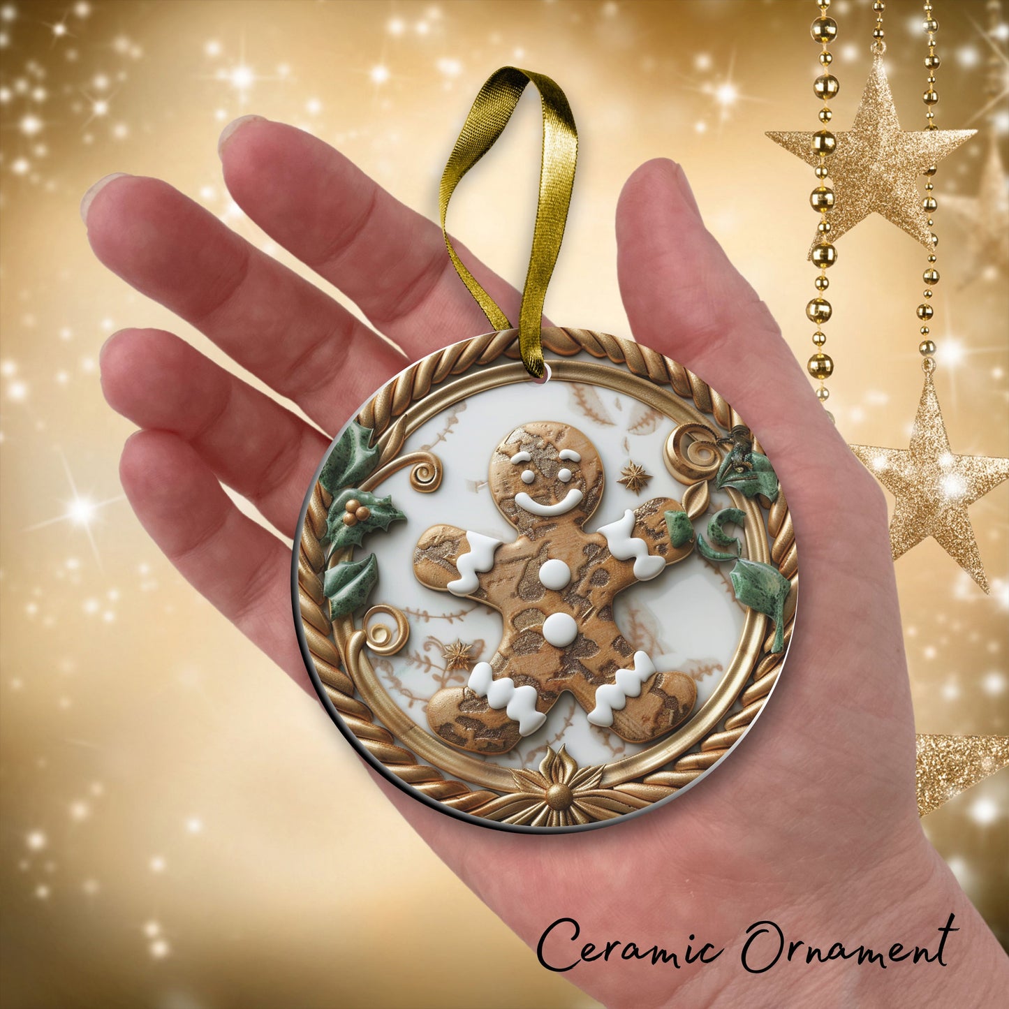 Christmas Gingerbread Ceramic Ornament 34-43