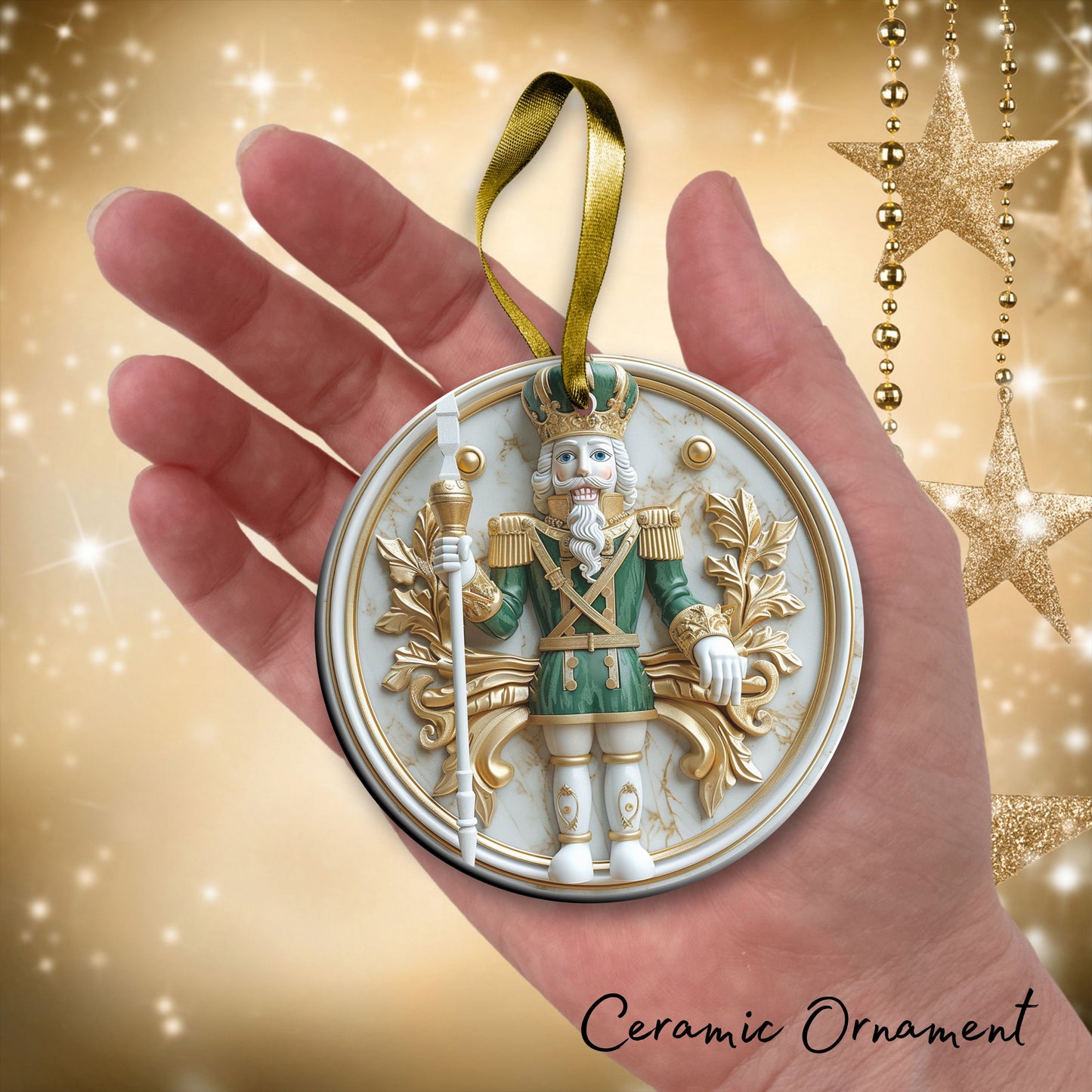 Christmas Nutcraker Ceramic Ornament 34-52
