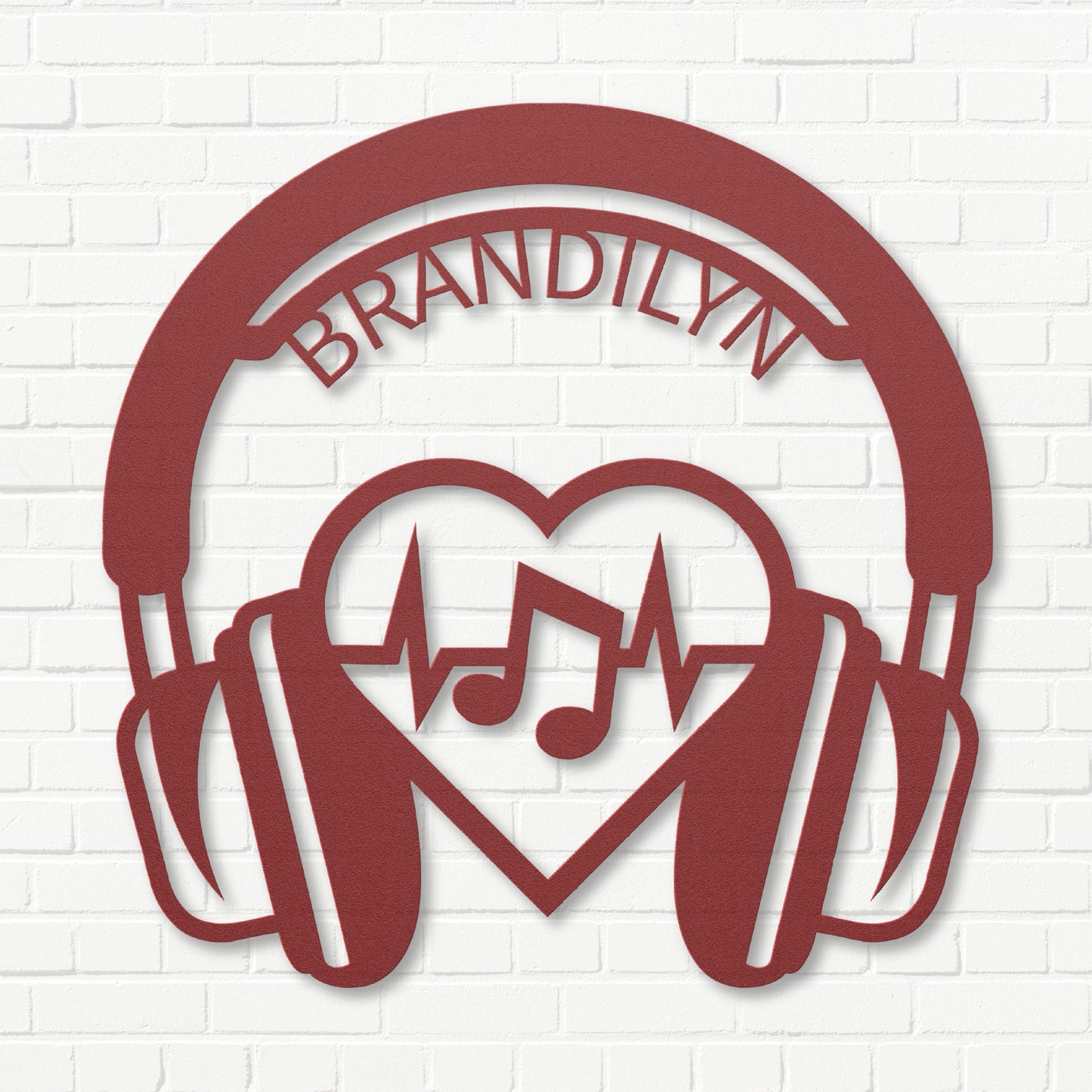 Groovy Music Headphones - Metal Sign