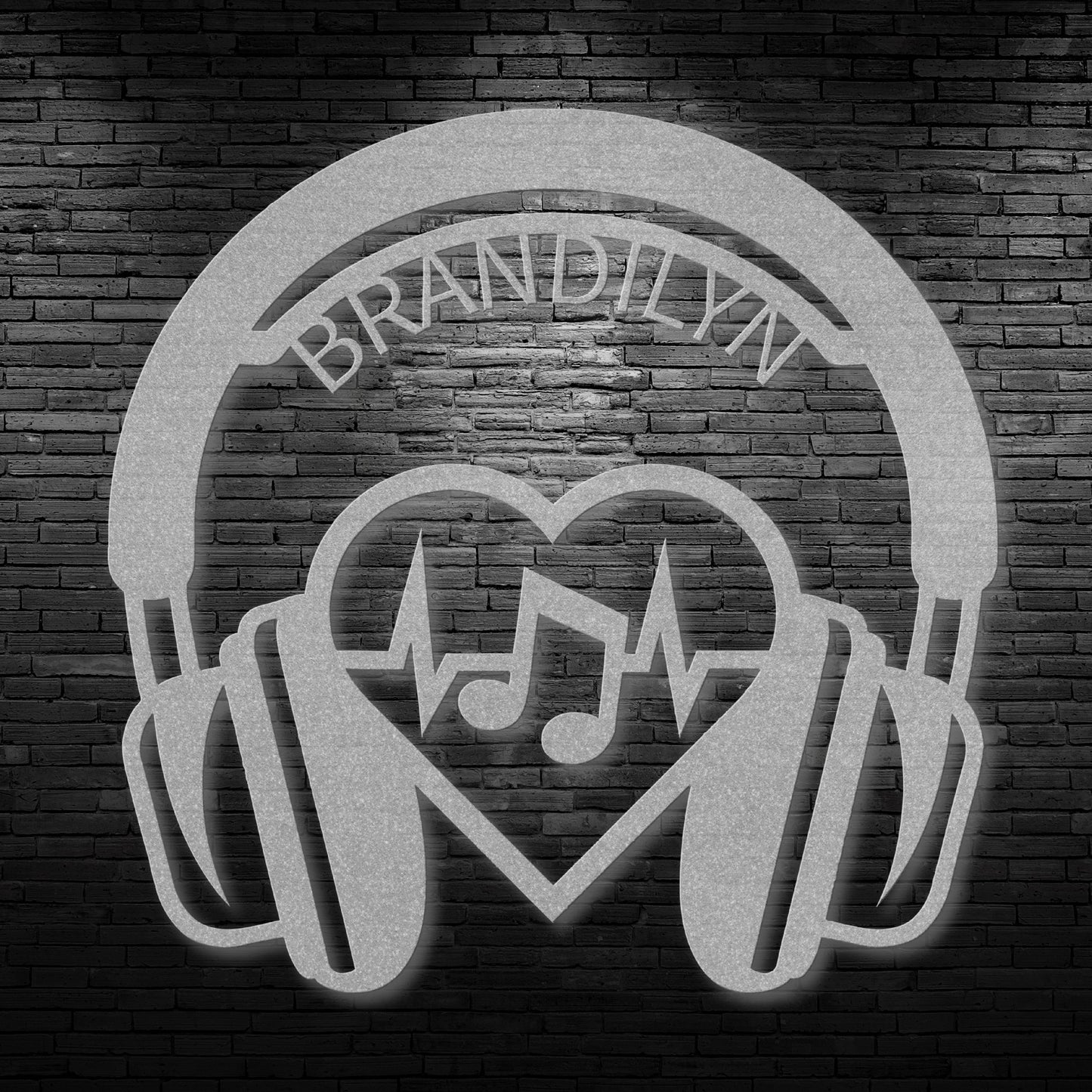 Groovy Music Headphones - Metal Sign