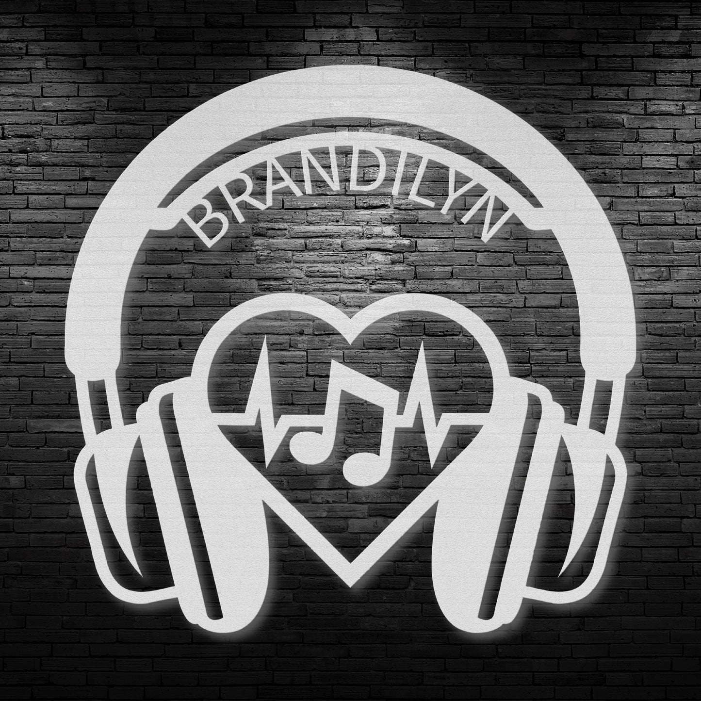 Groovy Music Headphones - Metal Sign