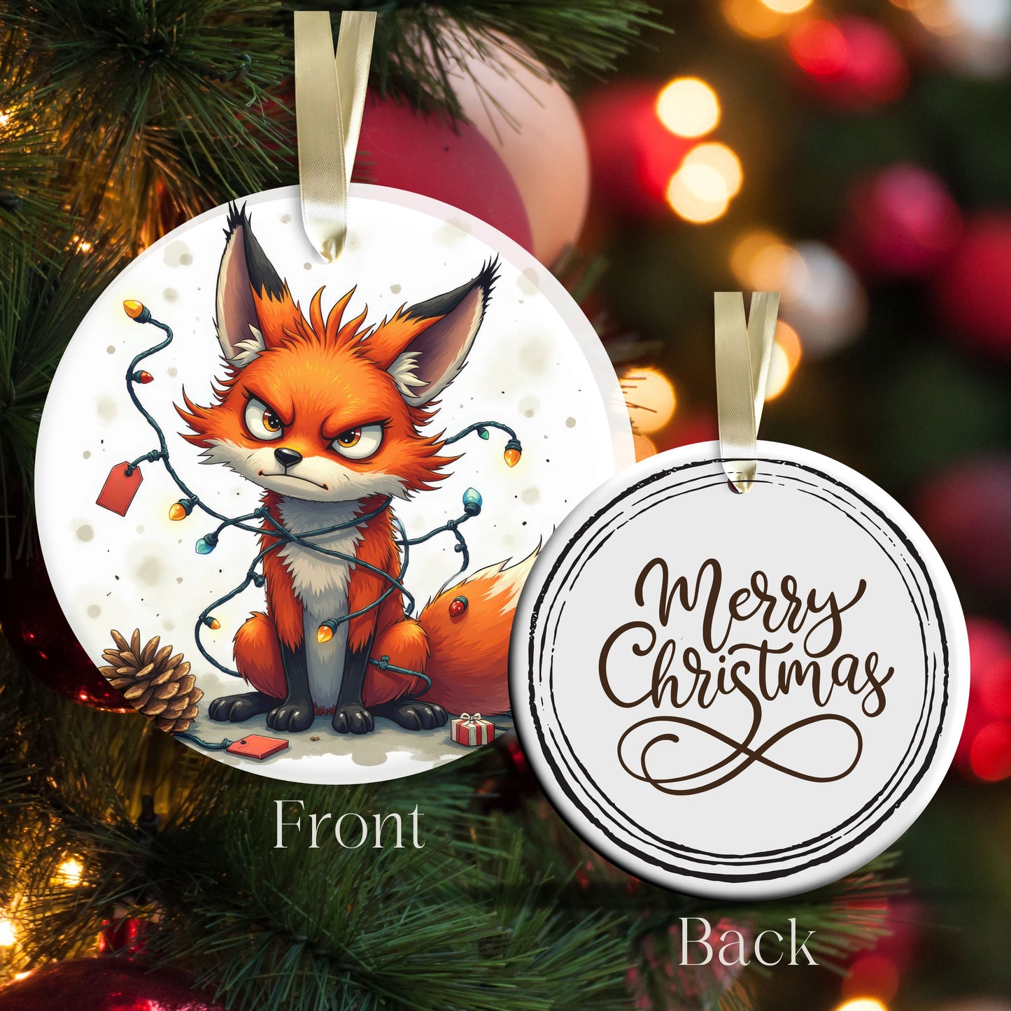 Grumpy Christmas Critter Fox 100-08