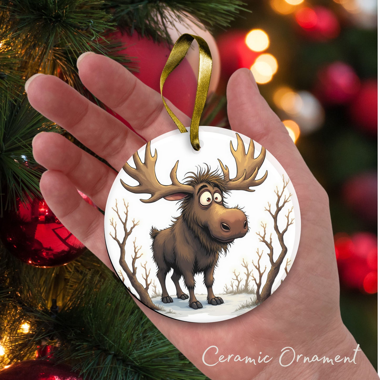 Grumpy Christmas Critter Moose 100-03