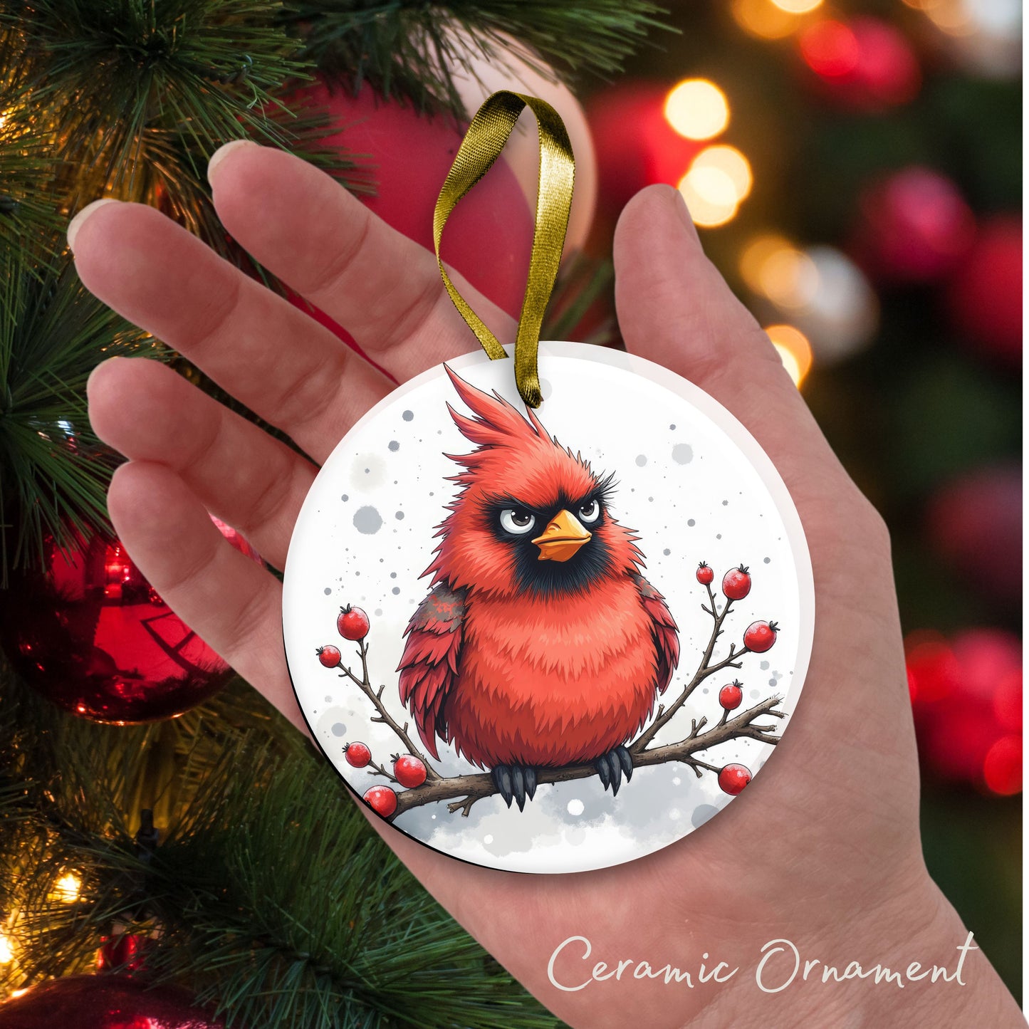 Grumpy Christmas Critter Cardinal 100-06
