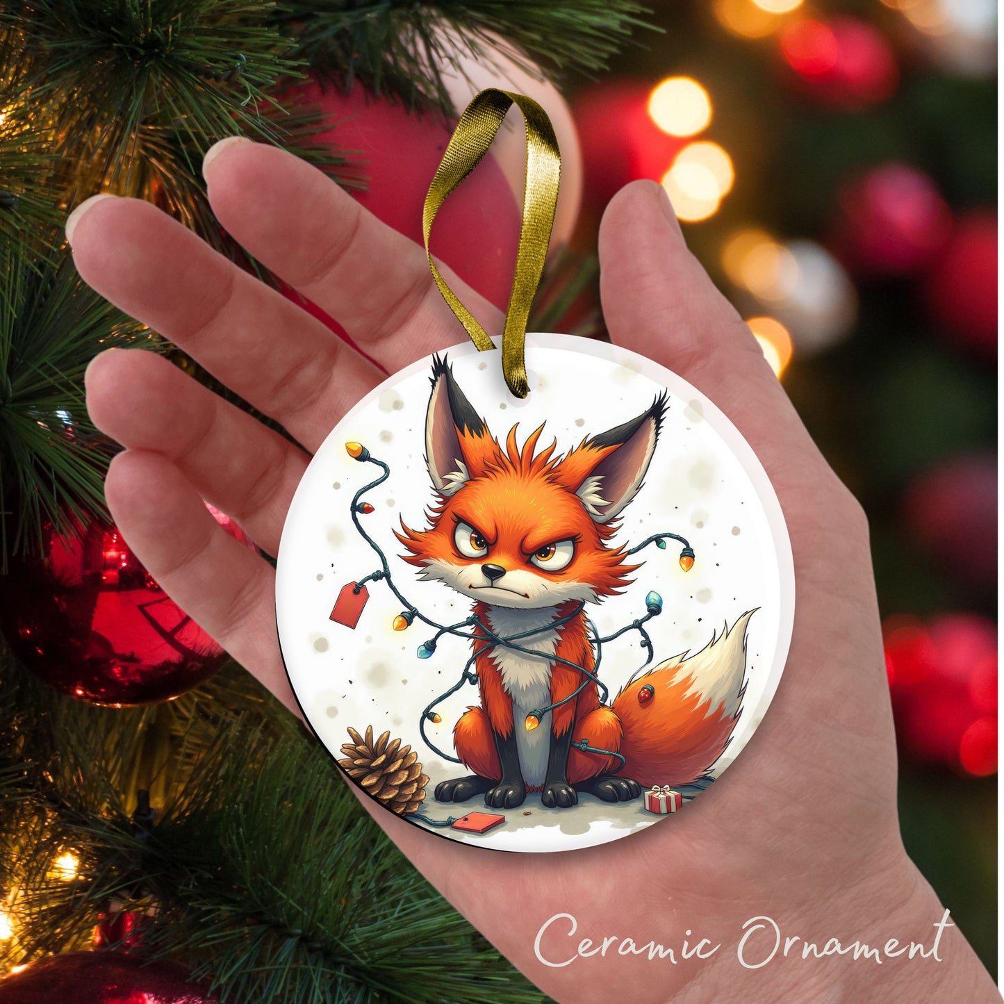 Grumpy Christmas Critter Fox 100-08