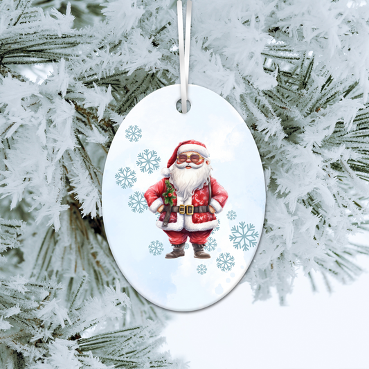 Happy Snowman Ceramic Ornament 30-50